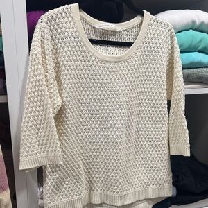 Athleta Cream Textured Women's Sweater